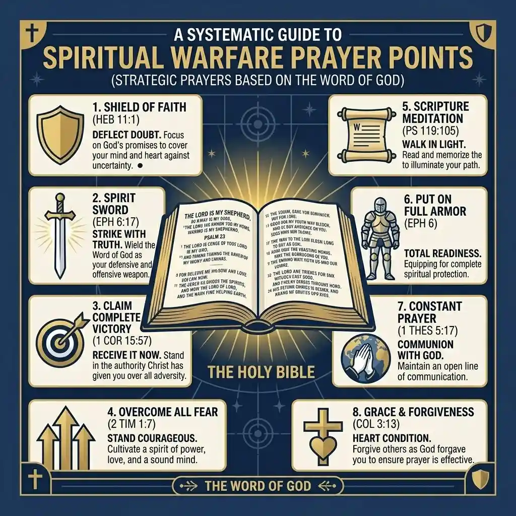 100 Warfare Prayer Points with Scriptures