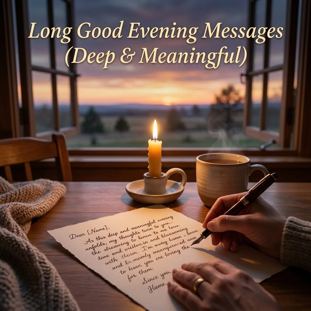 Long Good Evening Messages (Deep & Meaningful)