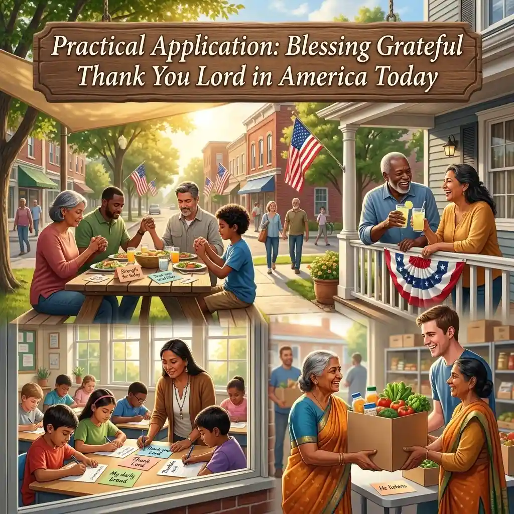 Practical Application Blessing Grateful Thank You Lord in America Today