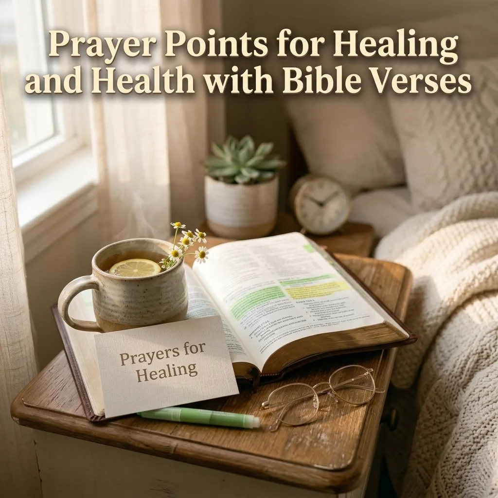 Prayer Points for Healing and Health with Bible Verses