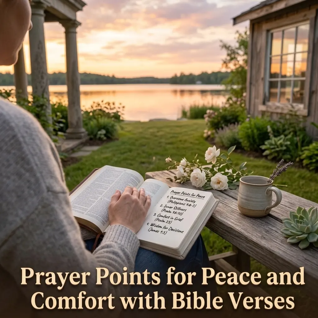 Prayer Points for Peace and Comfort with Bible Verses